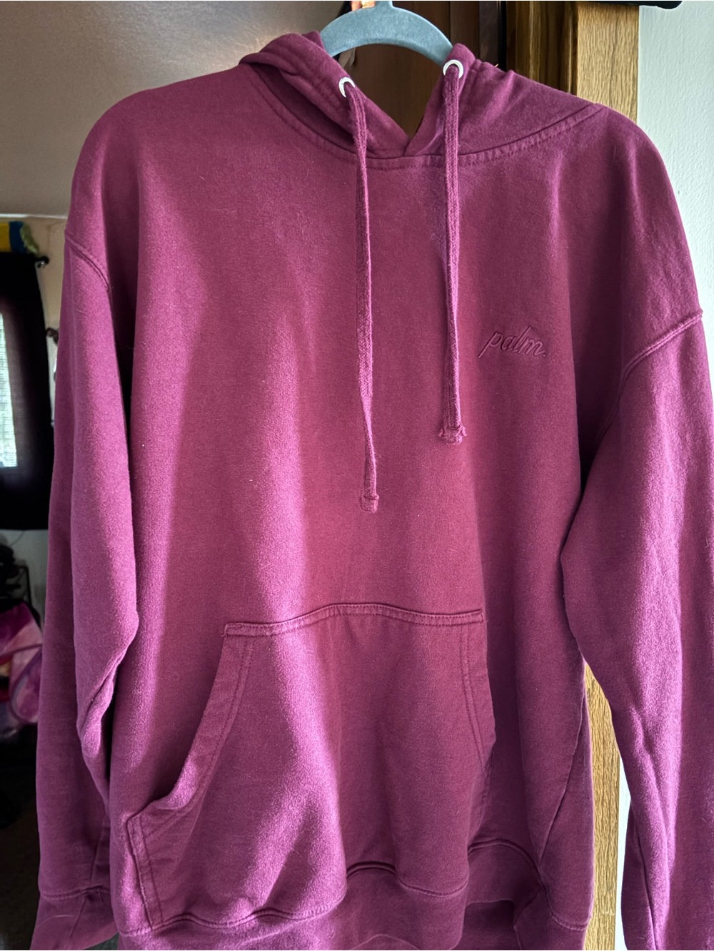 Palm Angels Pullover Hoodie in Plum